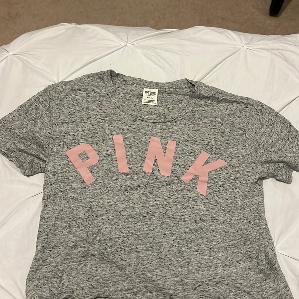 PINK brand grey crop top